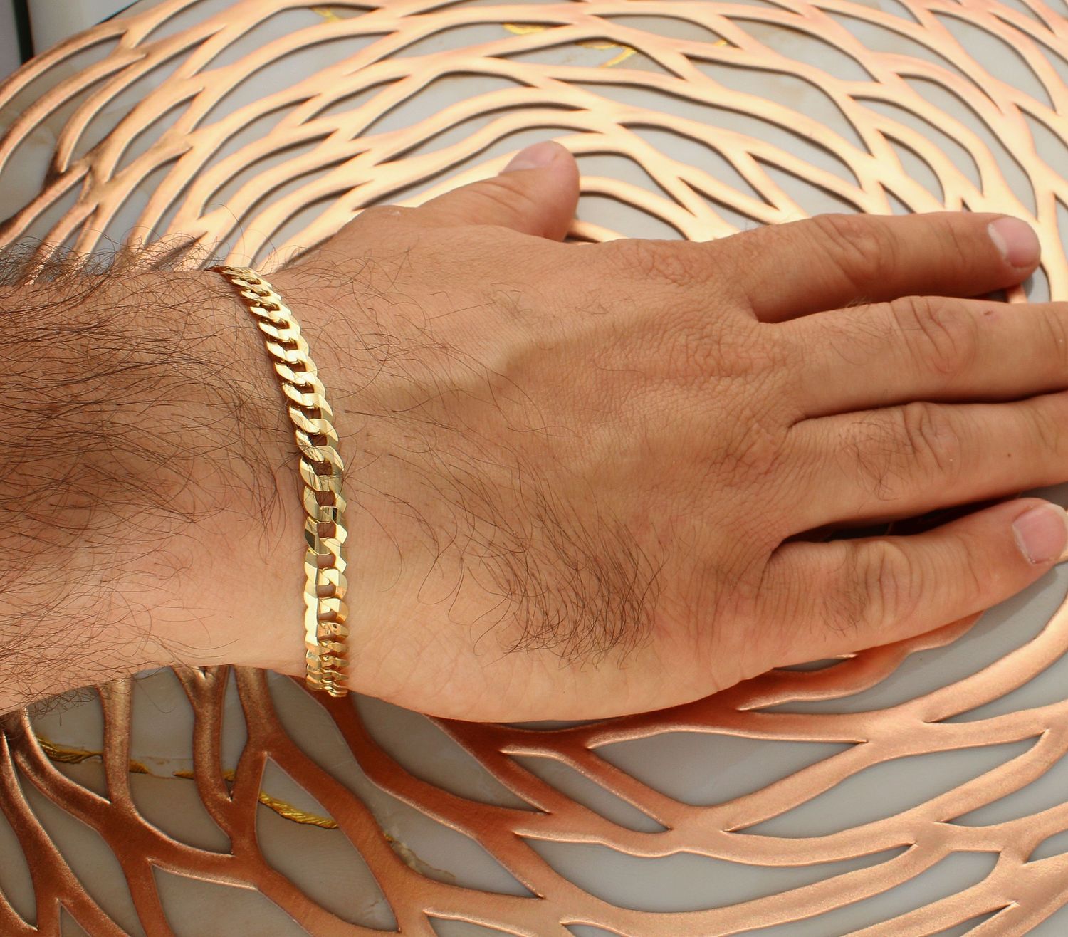 Złota bransoletka 333 pancerka BR 948G 333.png